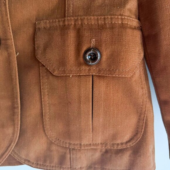 Bronson of California Orange Brown # button Classic Blazer S - Picture 3 of 5